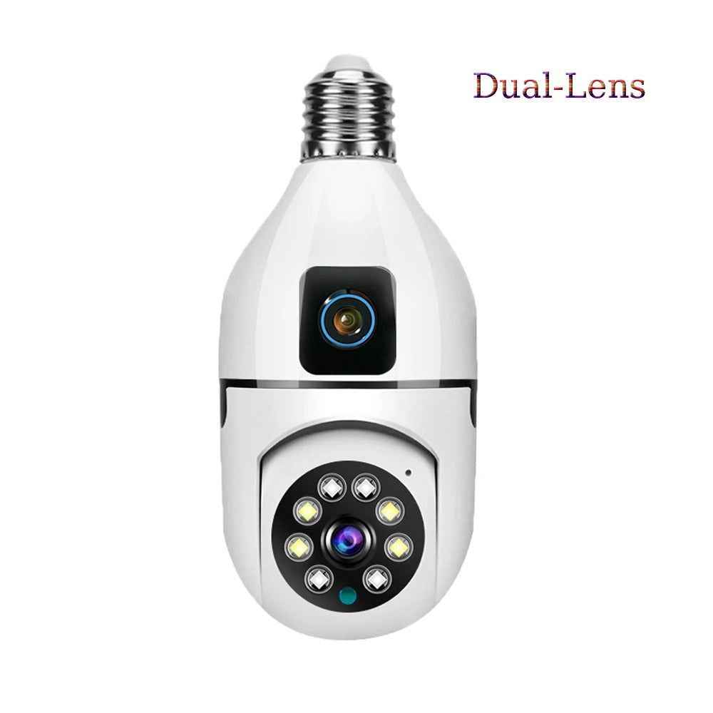 V380 Pro Dual Lens Dual Screen E27 Bulb Camera - HD IP Security camera - Image 3