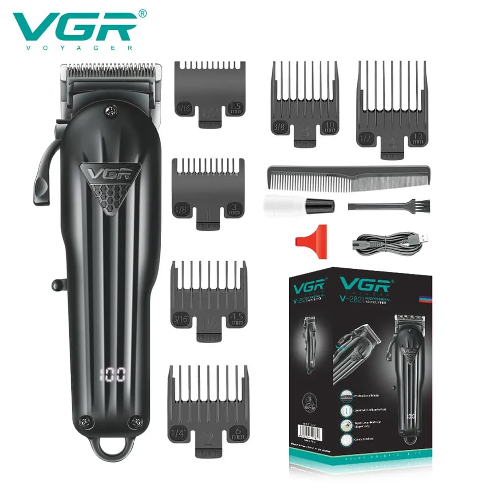 VGR, Professional Rechargeable Hair Trimmer/Clipper, V-282 (Metal) - Image 2