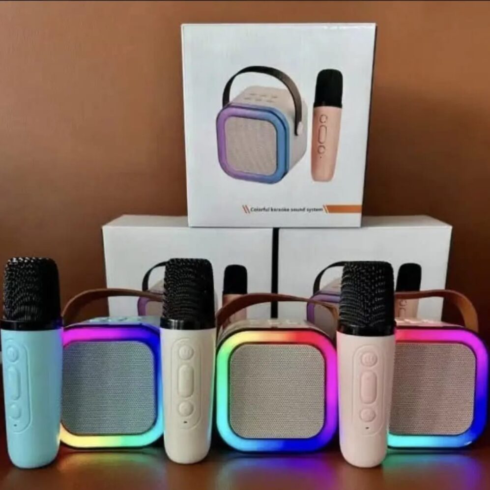 K12 Speaker Machine Bluetooth-Compatible Wireless Karaoke Mic
