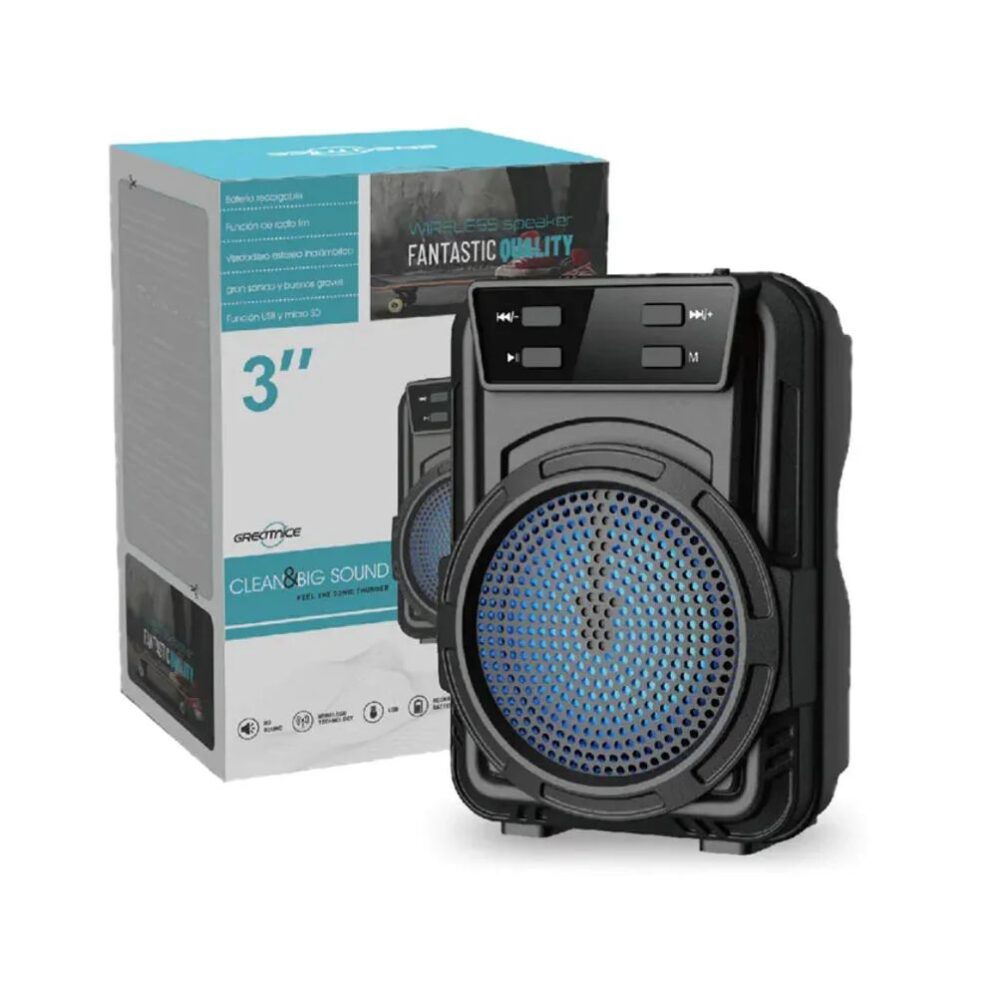 Gts Model 1346 3 Inch Bluetooth Speaker With Cable