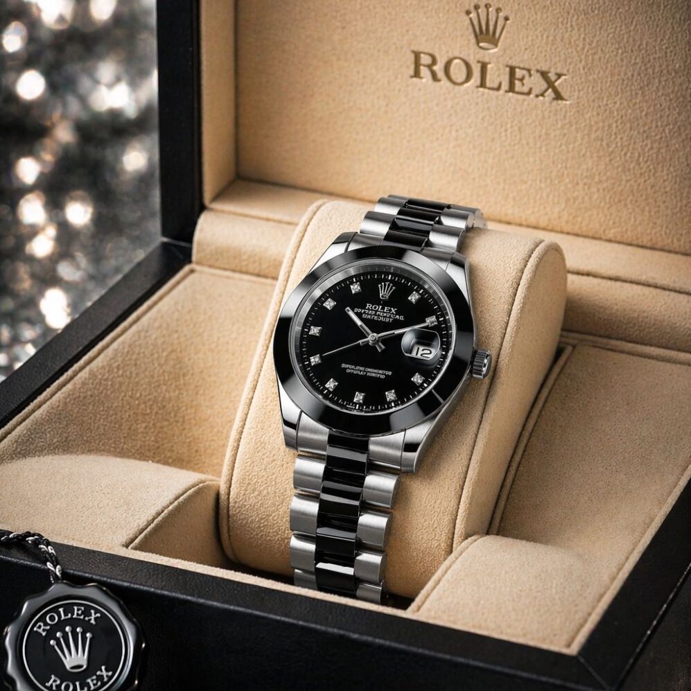 ROLEX DATE JUST PLAIN BAZEL STONE DIAL