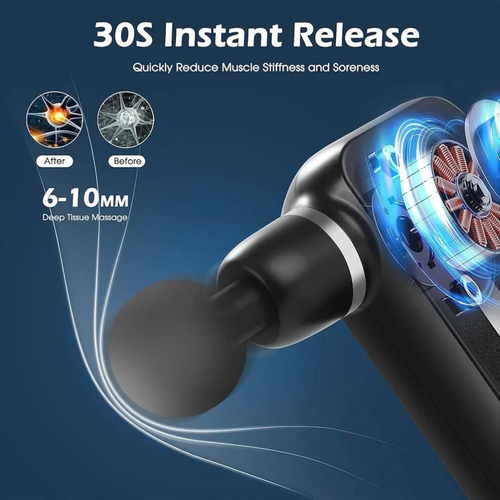 Massage Gun, With 8 Attachments