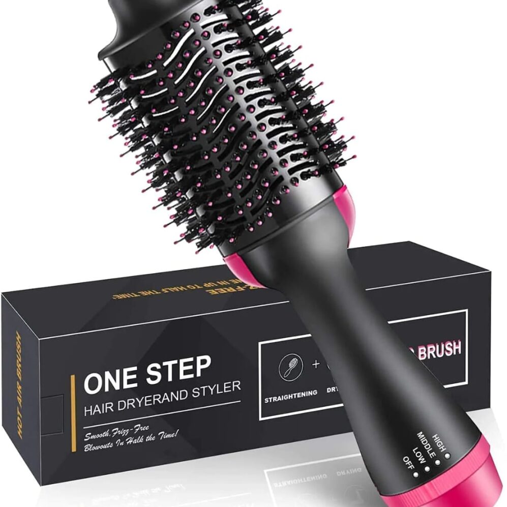 One step 3in1 hair straightener comb brush