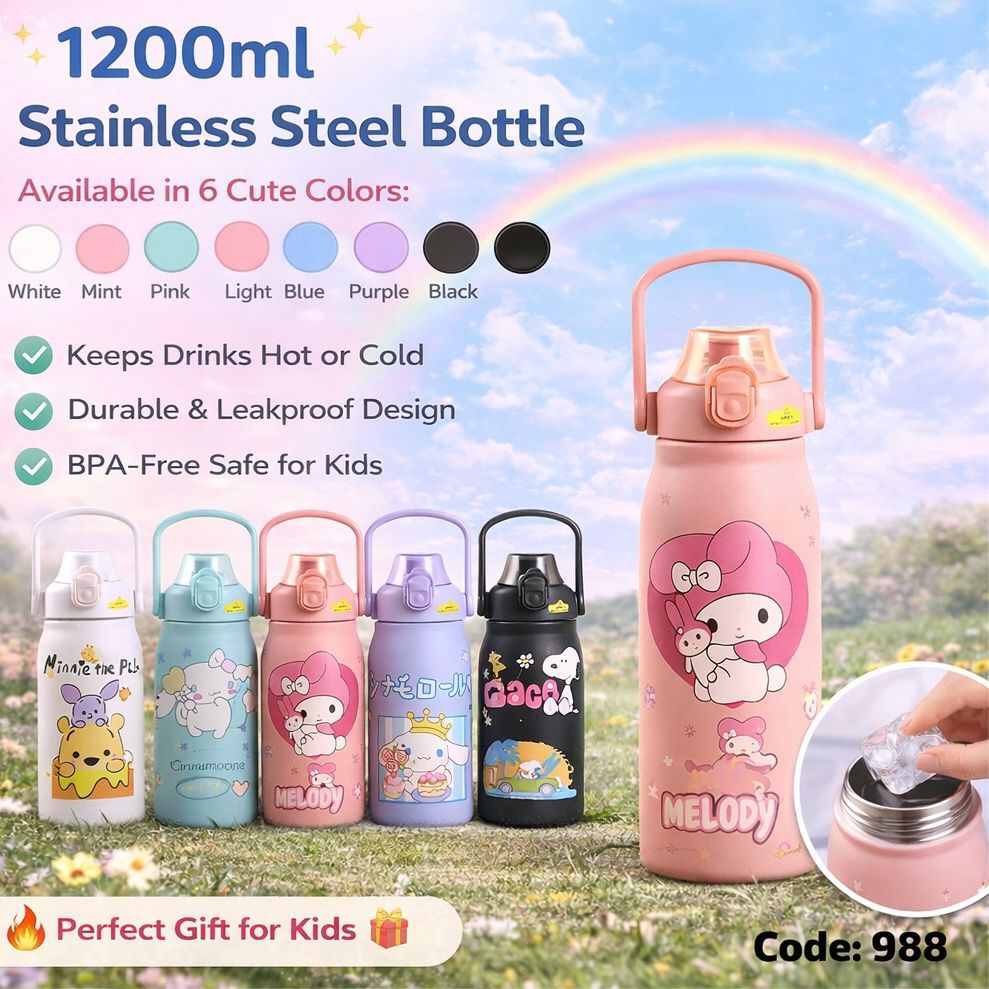 1200ML Stainless Steel Kids Water Bottle