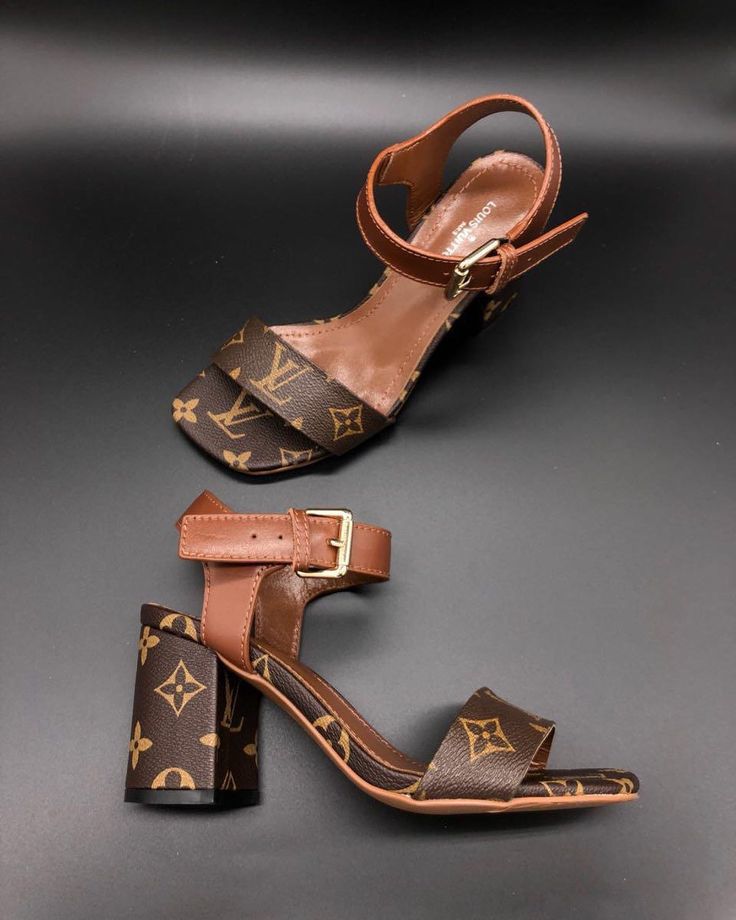 LV BLOCK HEELS