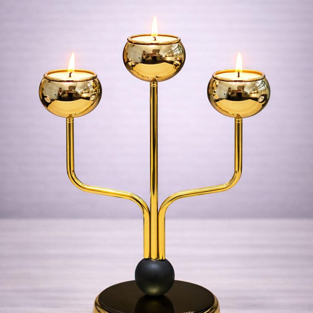 Metal 3pcs Candle Stand