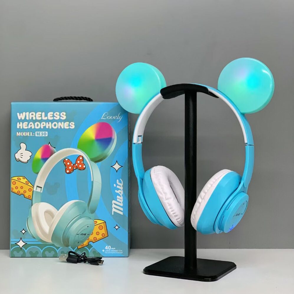 Mickey Ears LED RGB Professional Headset with Box Packing