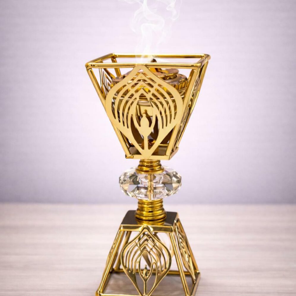 Metal Golden Incense Burner/bakhoor burner