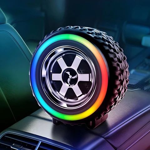 RGB Tyre Shape Rechargeable Bluetooth Speaker with LED Light