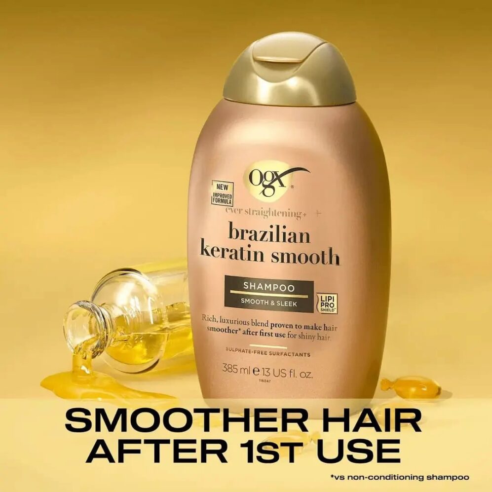 Order OGX ever Straightening + Brazilian Keratin Smooth Shampoo