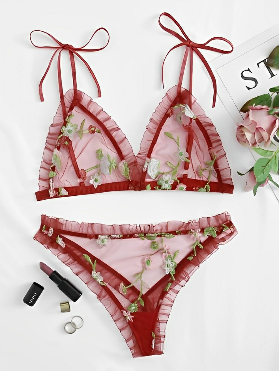 New High Quality Silk Bra Set - Image 2