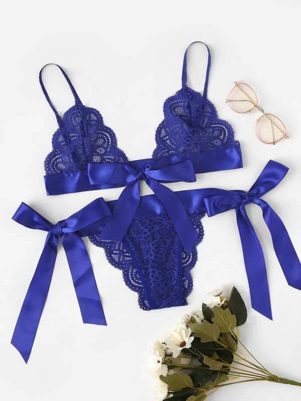New High Quality Silk Bra Set - Image 4