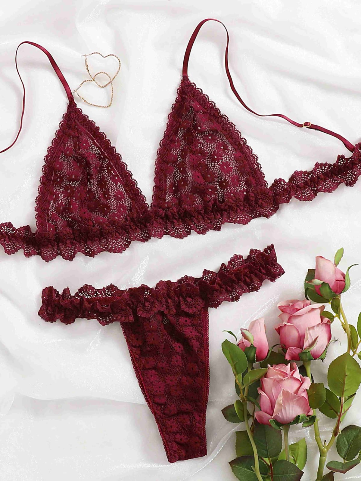New High Quality Silk Bra Set - Image 8