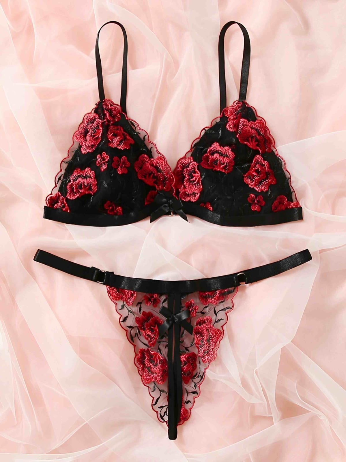 New High Quality Silk Bra Set - Image 7
