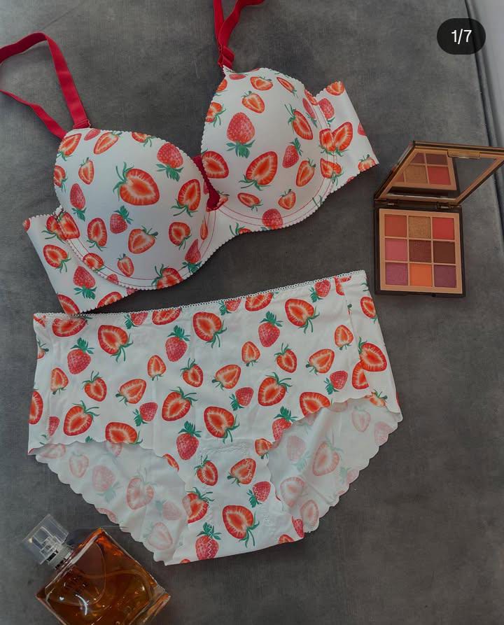 New FRUIT FANCY  High Quality SOFT Padded BRA/SET