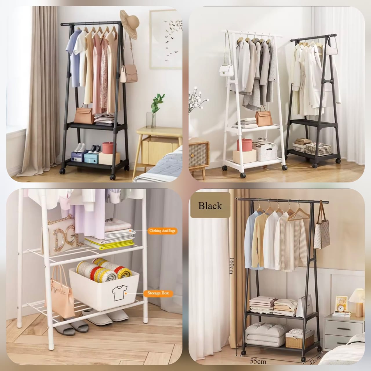 Attachable Corner Pole Rack
