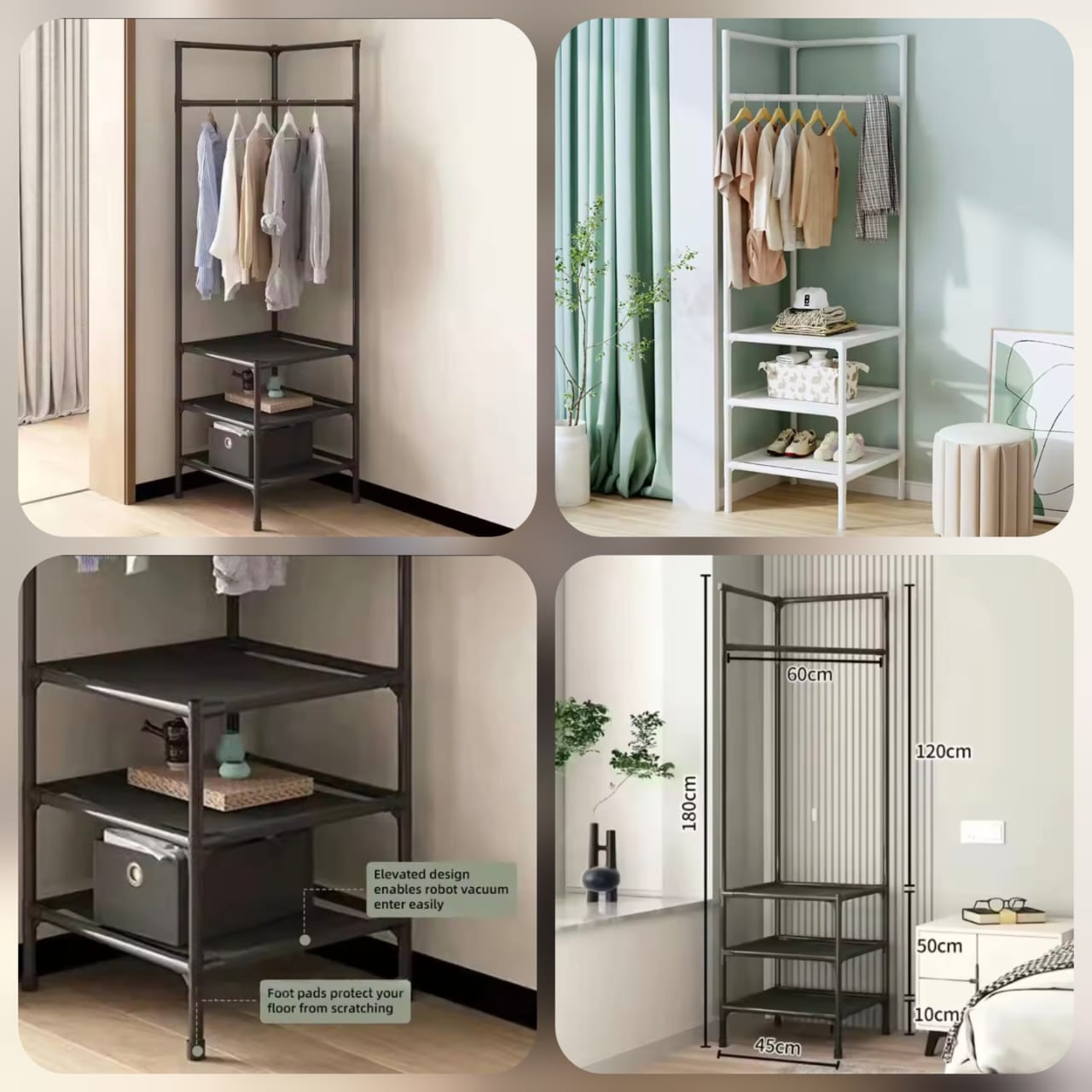 Attachable Corner Pole Rack - Image 2