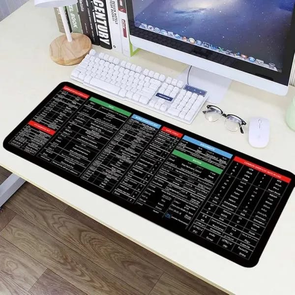 Shortcut Keyboard Mat (30x80cm) – Extended Computer Mouse Pad