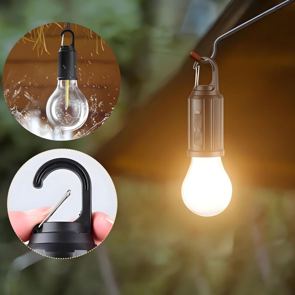 Portable Rechargeable Tungsten Bulb Camping Light Outdoor Decoration Lamp Bulb