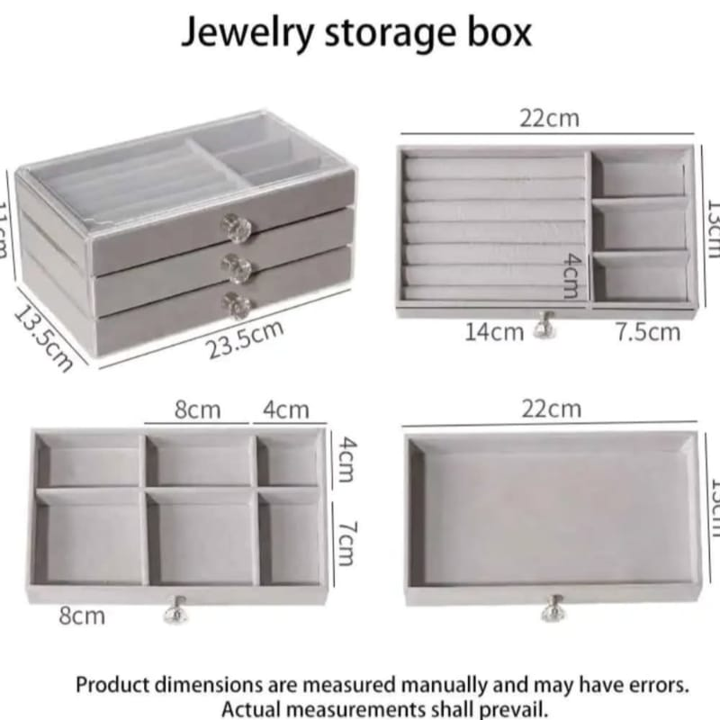 3-Layer Clear Acrylic Jewelry Organizer & Stackable Storage Box - Image 6