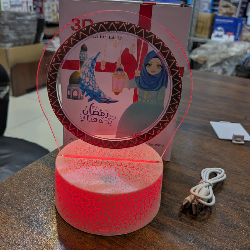Islamic Acrylic LED Ramadan Decoration Lamp (Model 006)