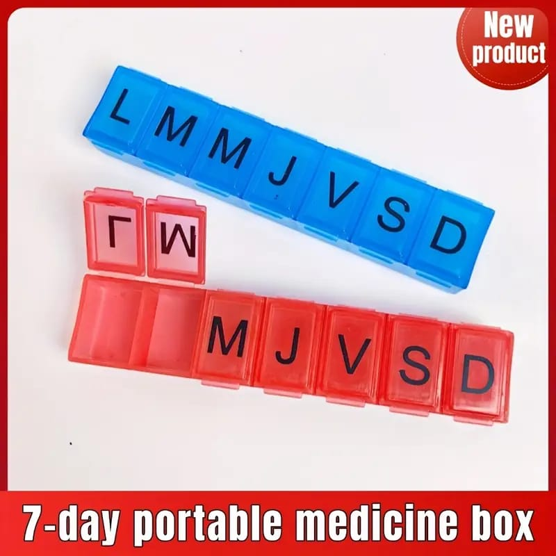 7-Day Weekly Pill Organizer & Medicine Storage Box